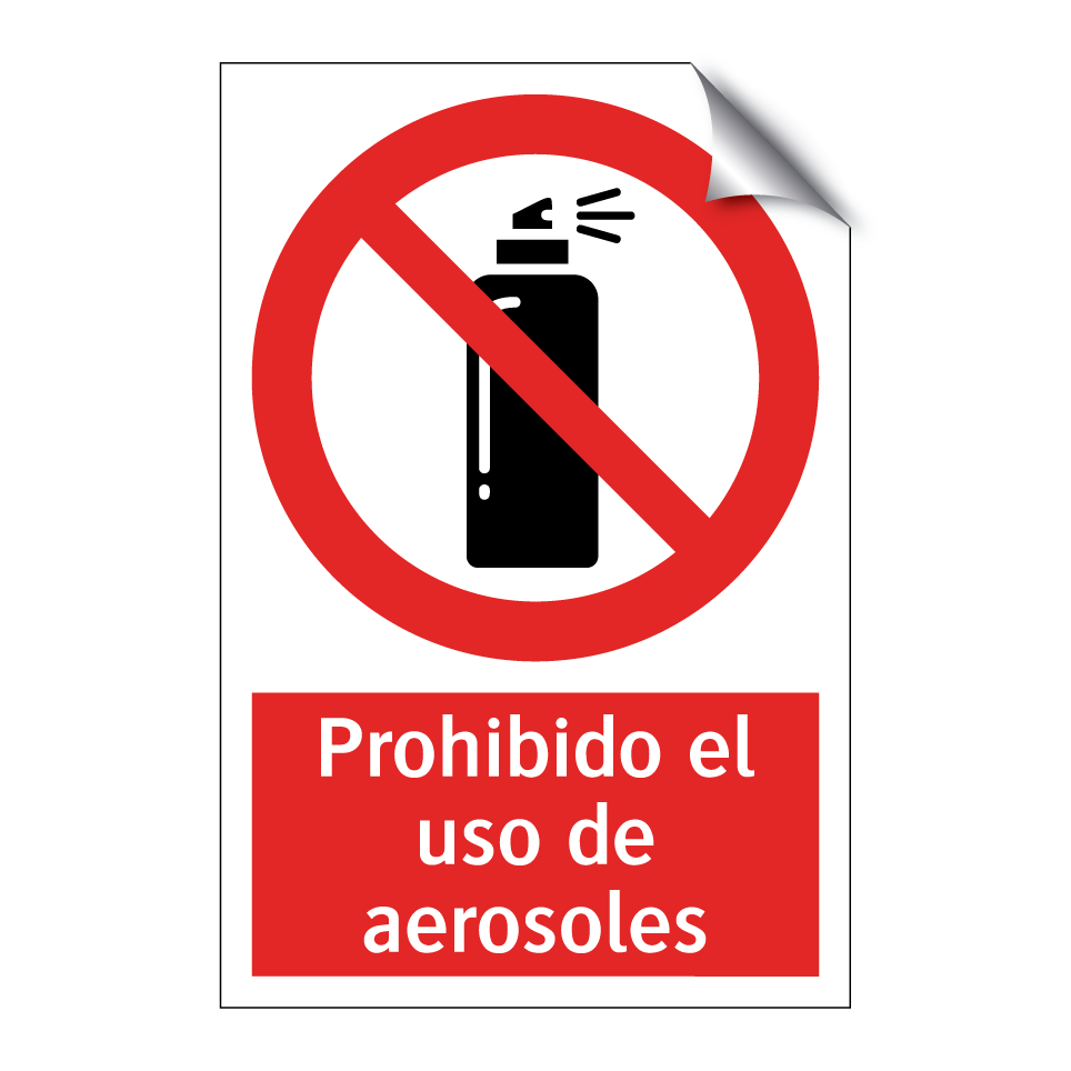 Prohibido el uso de aerosoles