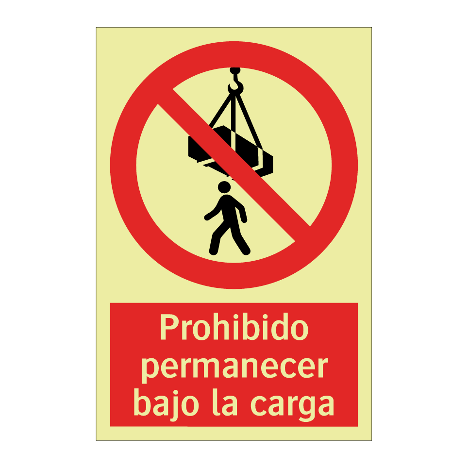 Prohibido permanecer bajo la carga