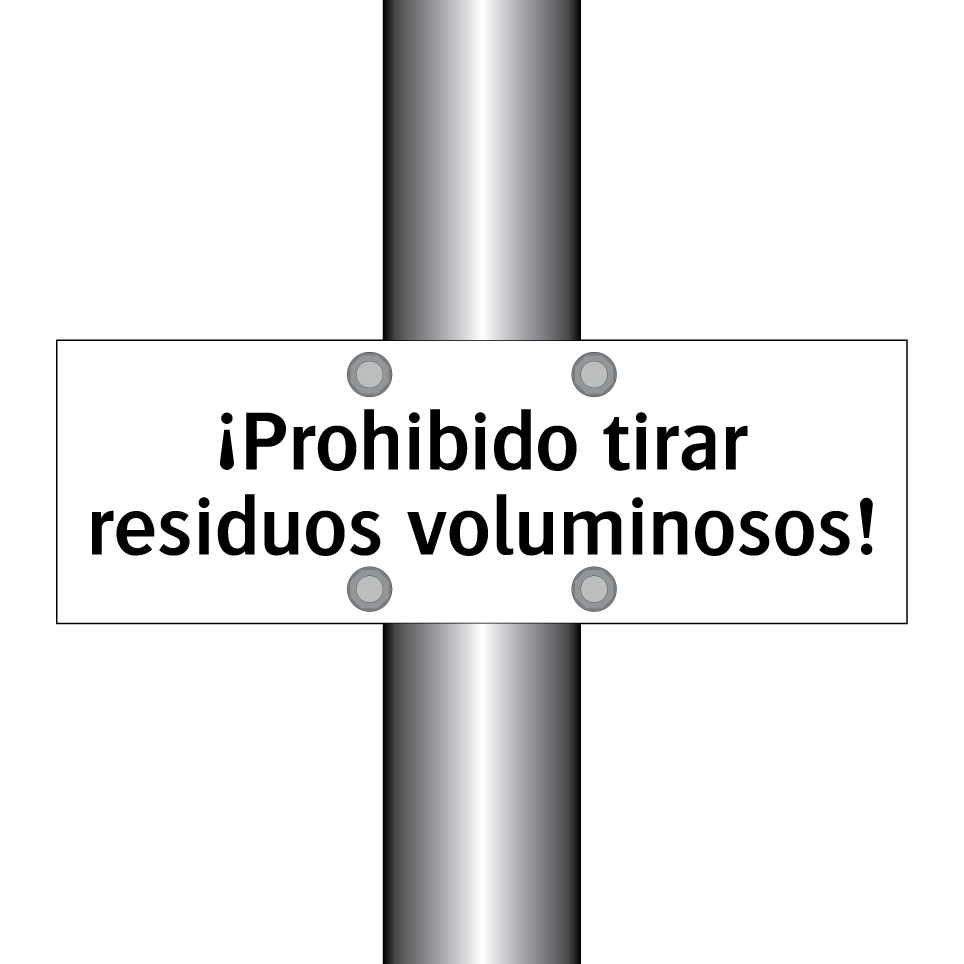 ¡Prohibido tirar residuos voluminosos!