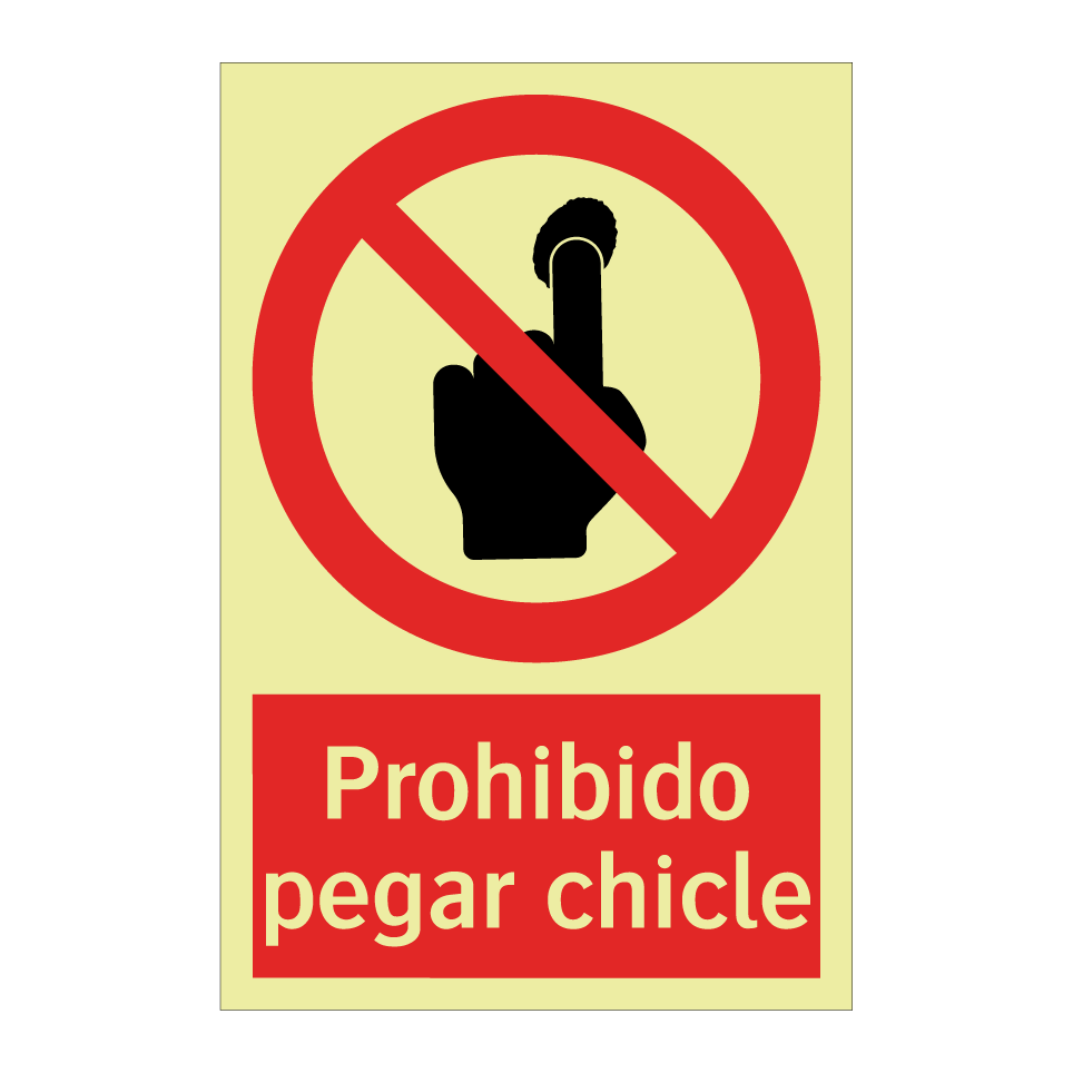 Prohibido pegar chicle