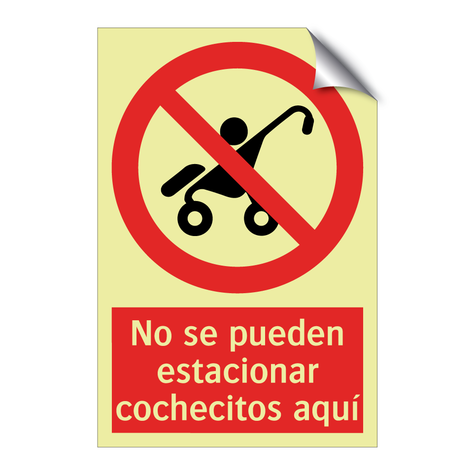 No se pueden estacionar cochecitos aquí