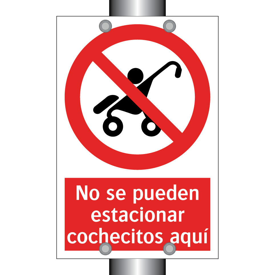 No se pueden estacionar cochecitos aquí