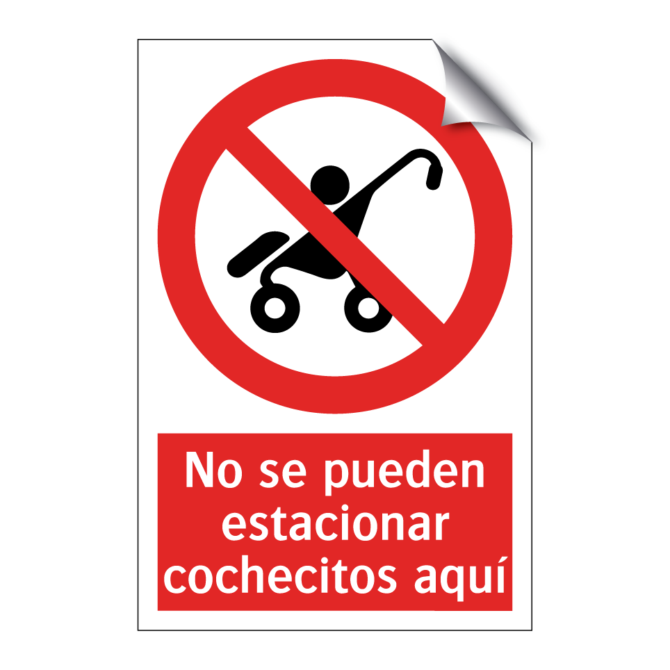 No se pueden estacionar cochecitos aquí