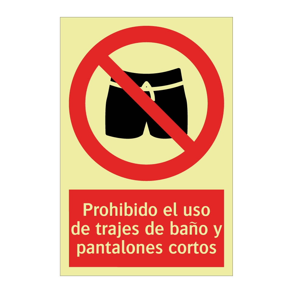 Prohibido el uso de trajes de baño y pantalones cortos
