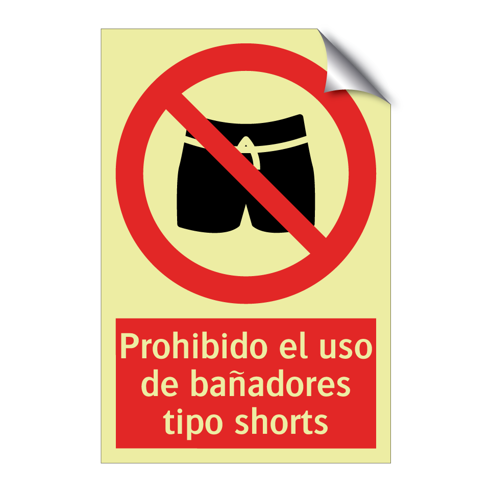 Prohibido el uso de bañadores tipo shorts
