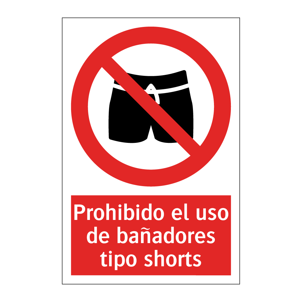 Prohibido el uso de bañadores tipo shorts