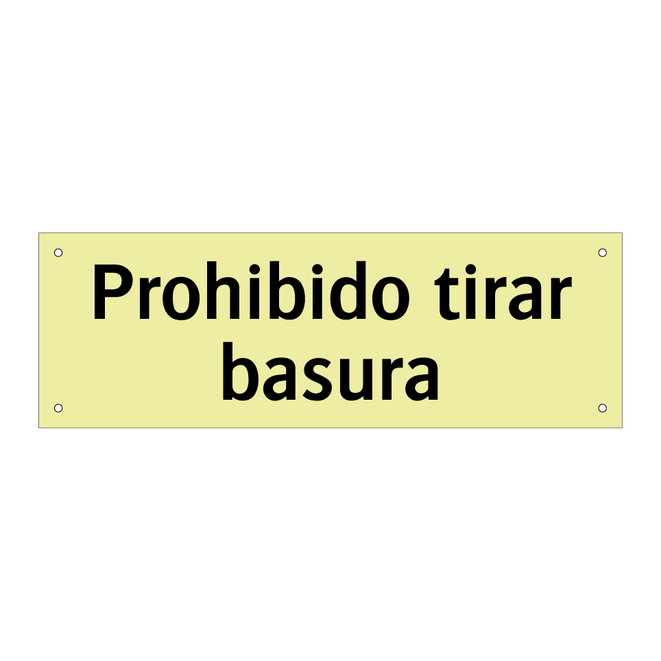 Prohibido tirar basura