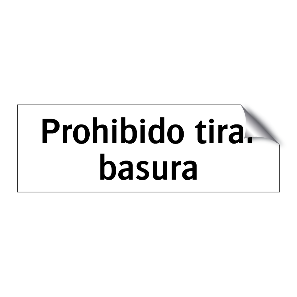 Prohibido tirar basura