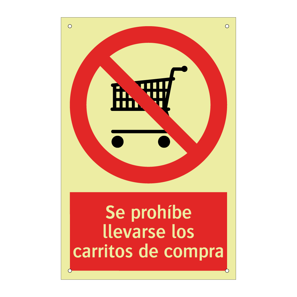 Se prohíbe llevarse los carritos de compra