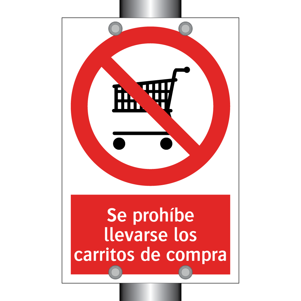 Se prohíbe llevarse los carritos de compra