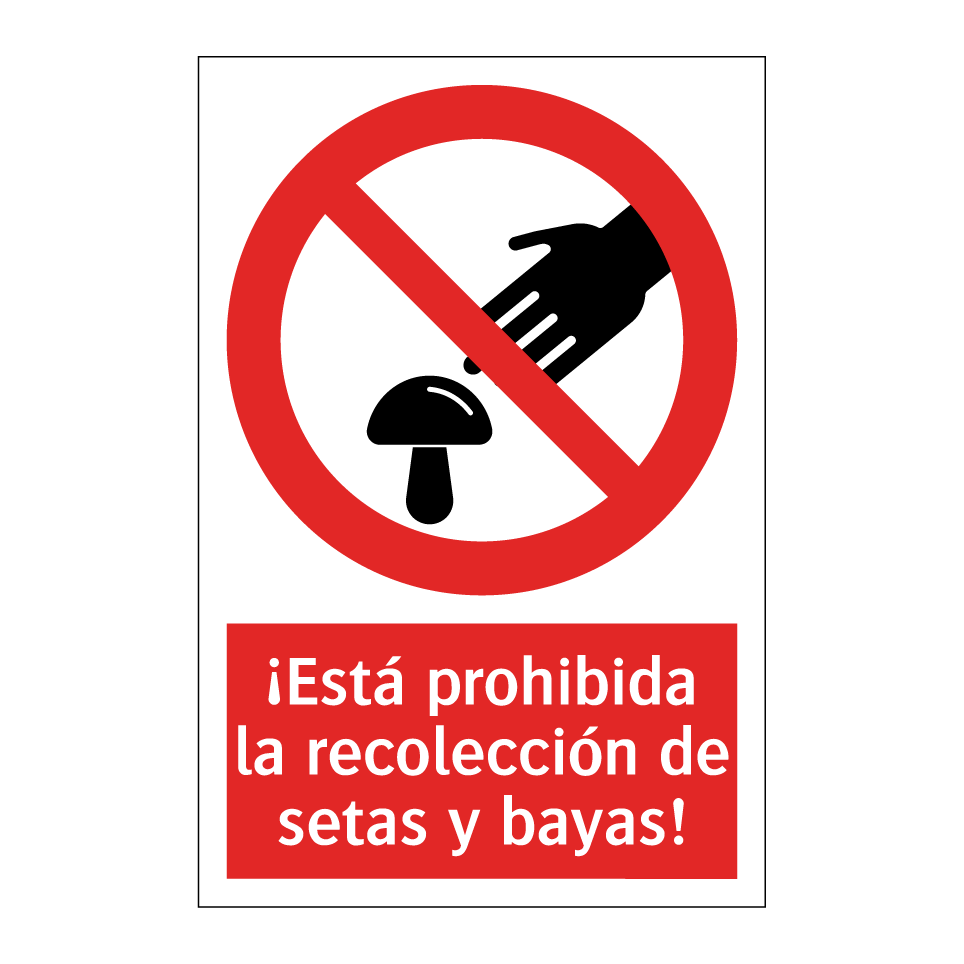 ¡Está prohibida la recolección de setas y bayas!