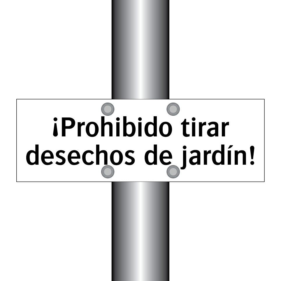 ¡Prohibido tirar desechos de jardín!
