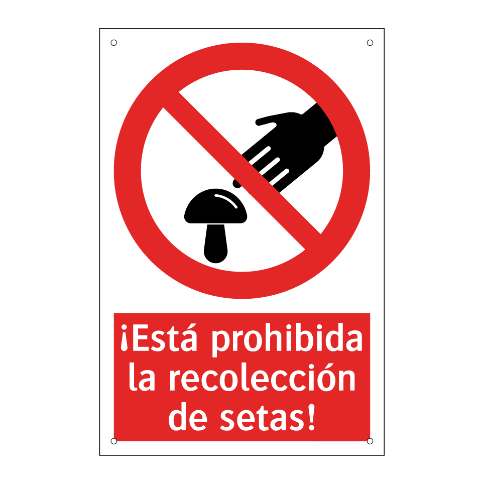 ¡Está prohibida la recolección de setas!