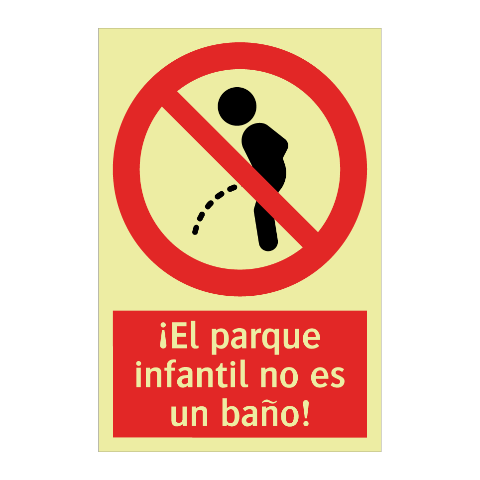 ¡El parque infantil no es un baño!