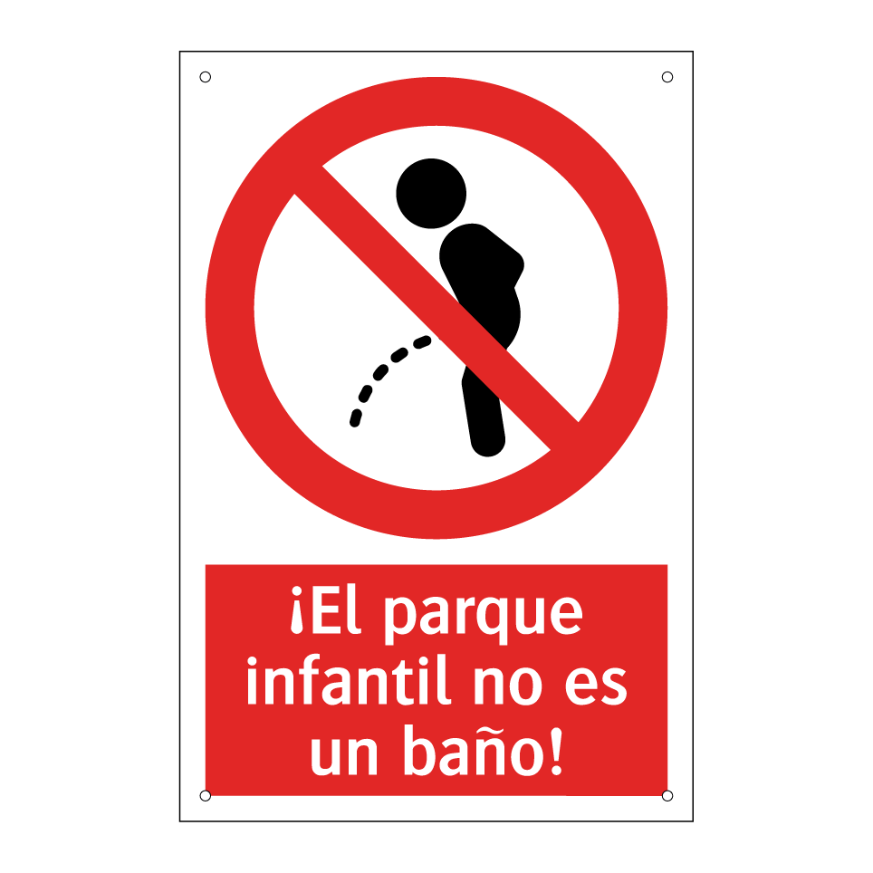 ¡El parque infantil no es un baño!