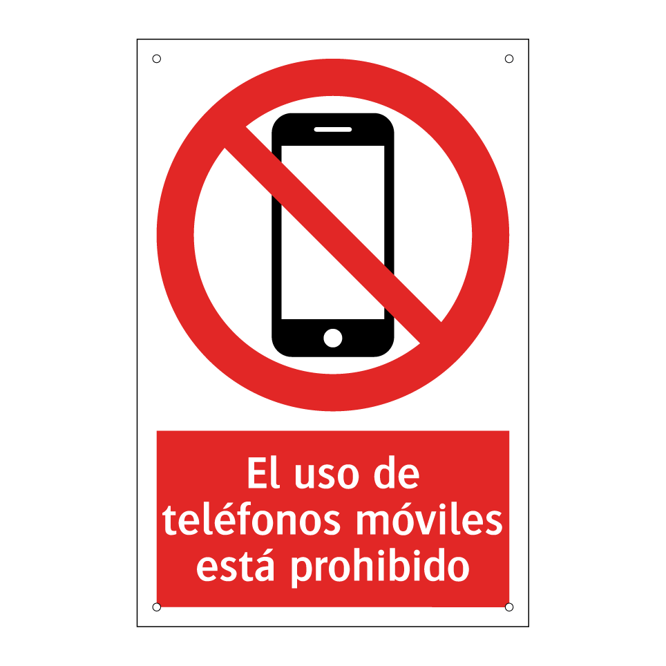 El uso de teléfonos móviles está prohibido