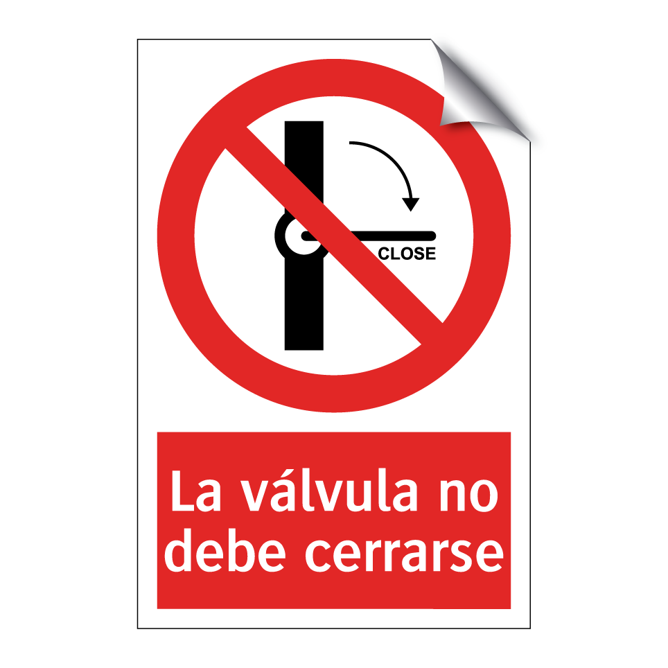 La válvula no debe cerrarse
