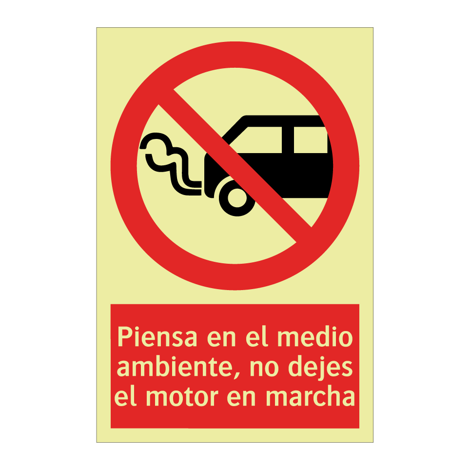 Piensa en el medio ambiente, no dejes el motor en marcha