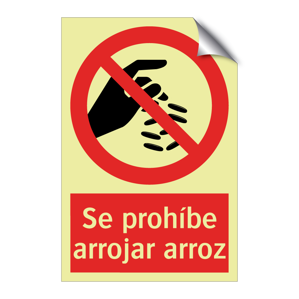 Se prohíbe arrojar arroz