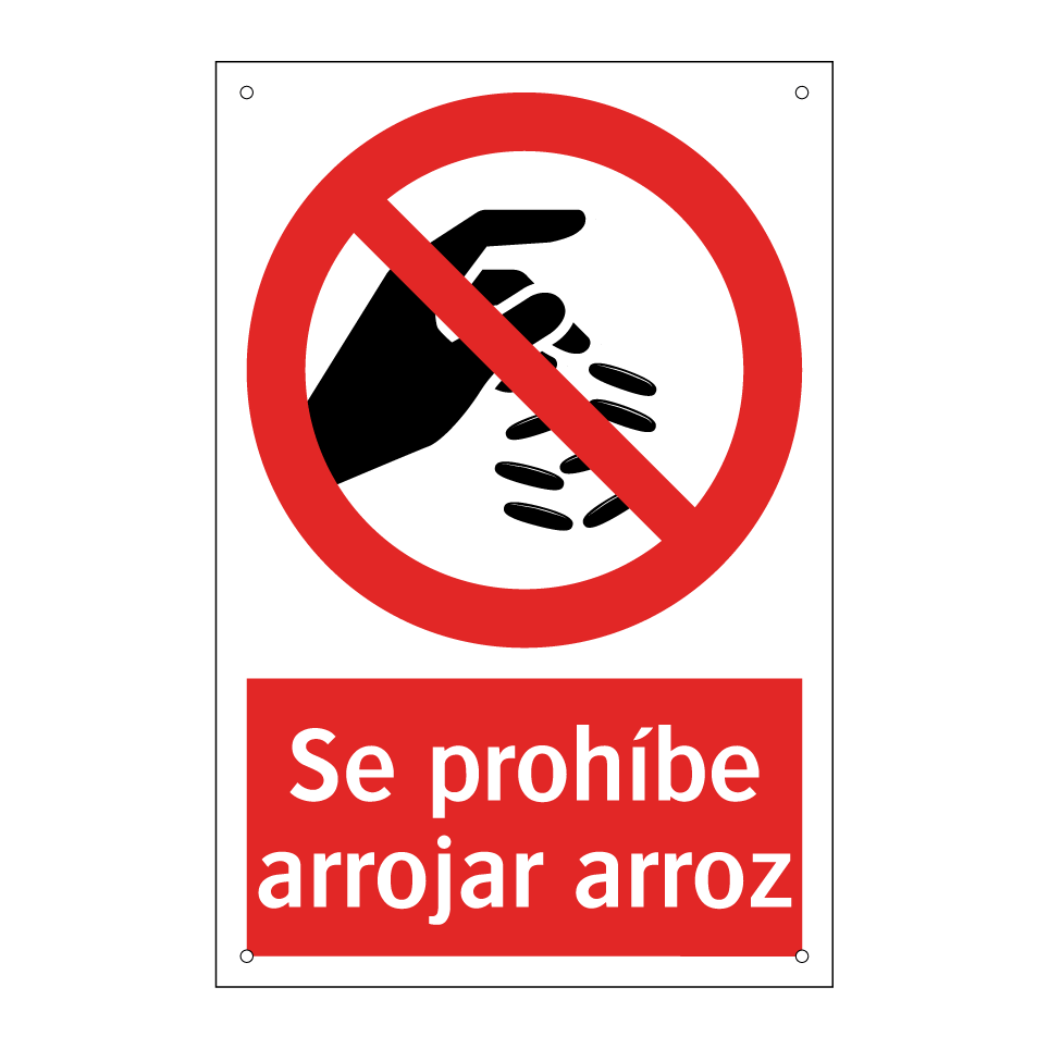 Se prohíbe arrojar arroz