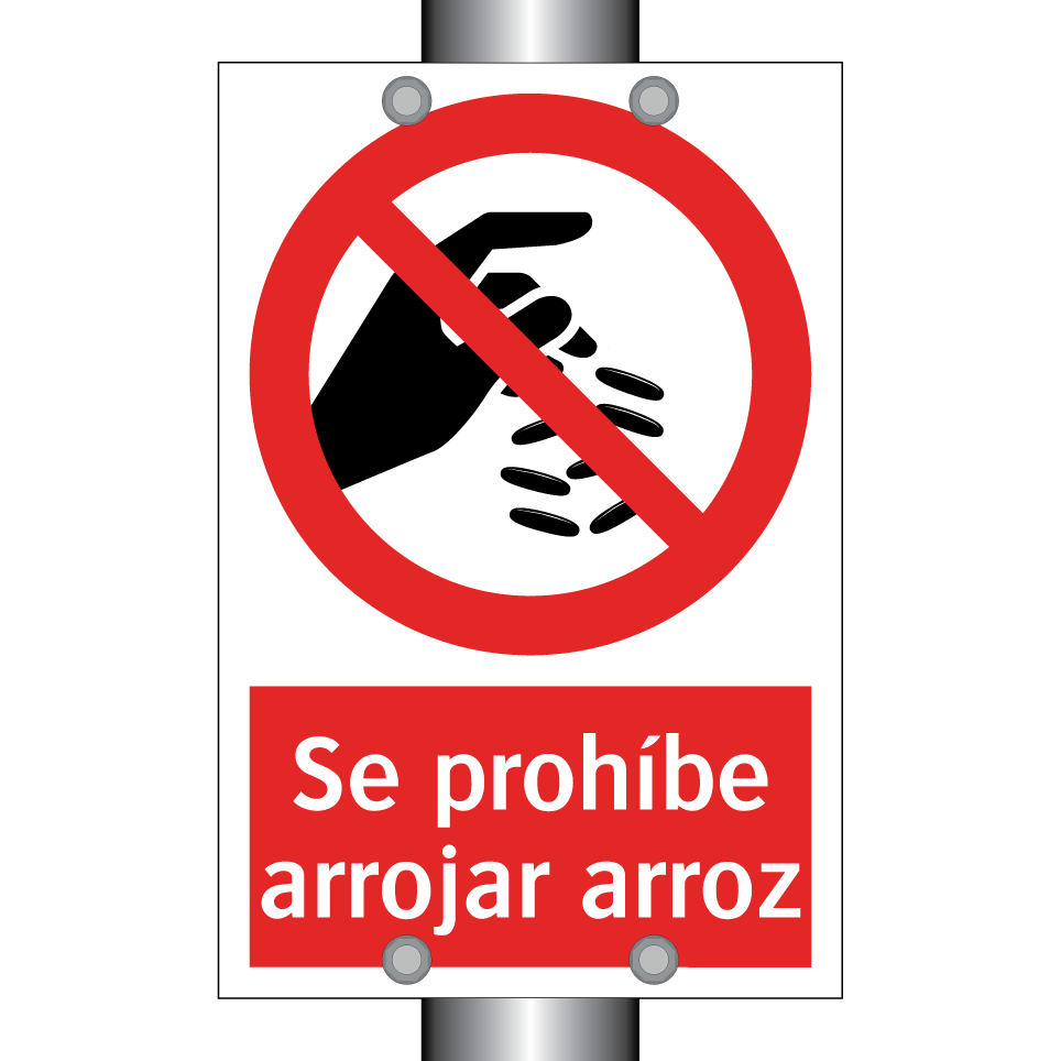 Se prohíbe arrojar arroz