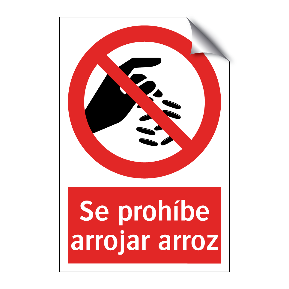 Se prohíbe arrojar arroz