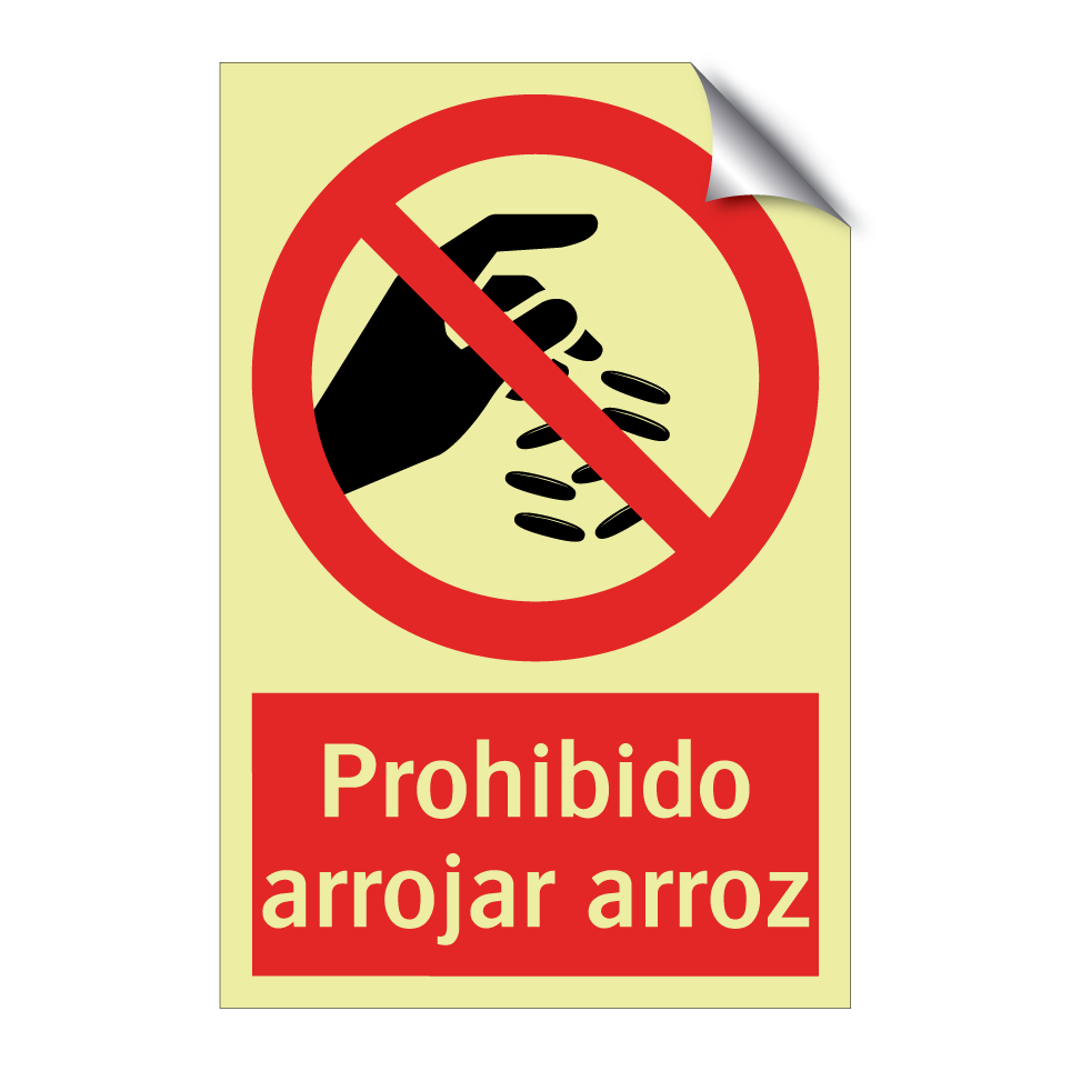 Prohibido arrojar arroz