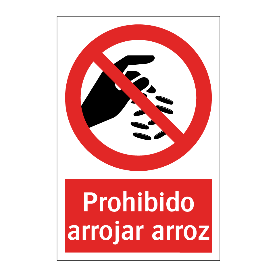 Prohibido arrojar arroz