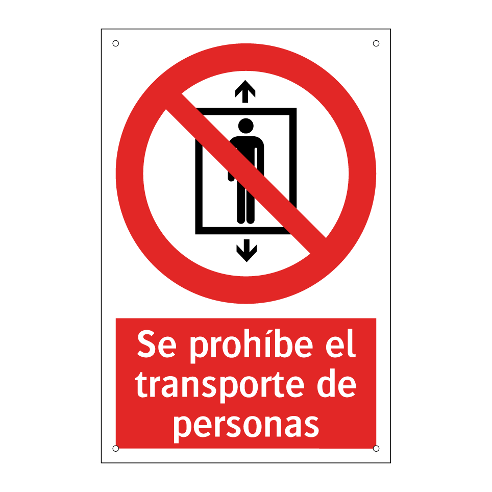 Se prohíbe el transporte de personas