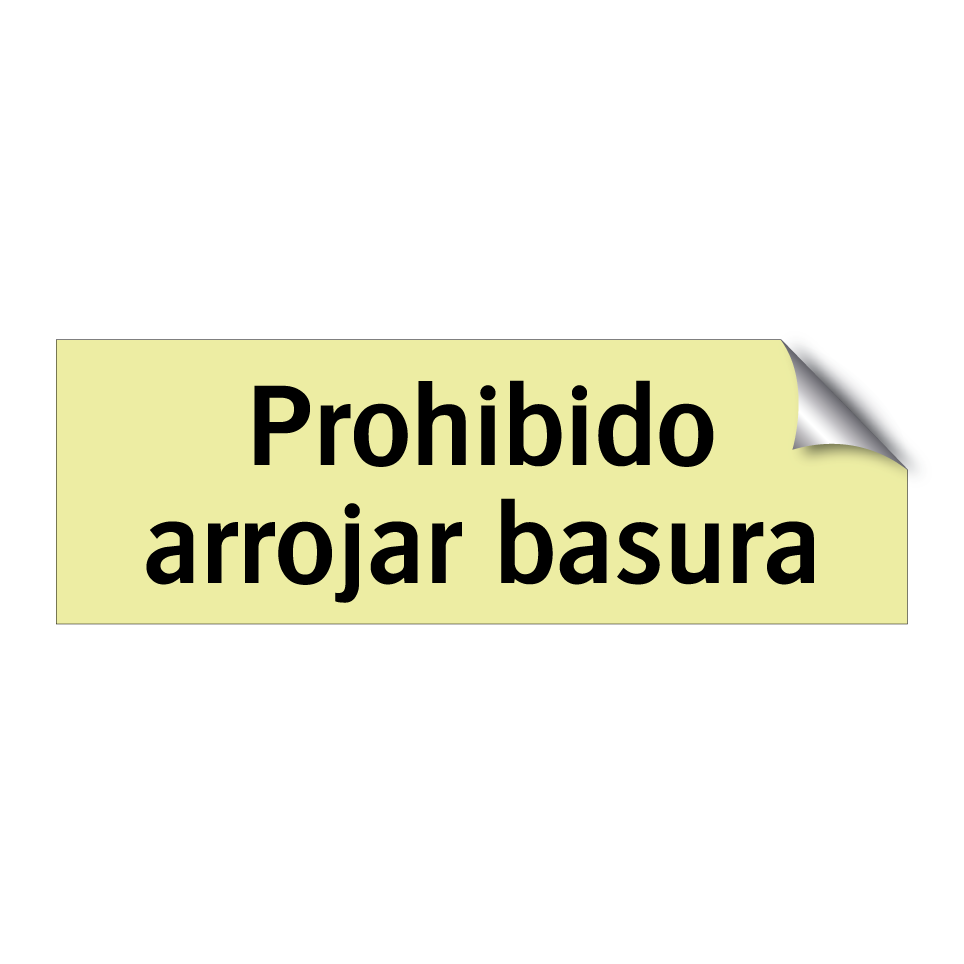 Prohibido arrojar basura