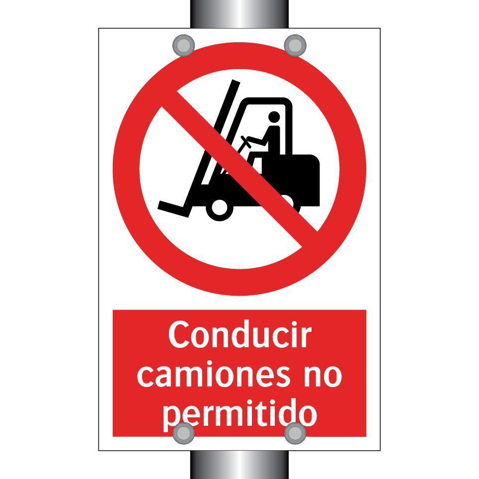 Conducir camiones no permitido