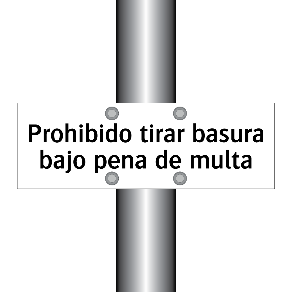 Prohibido tirar basura bajo pena de multa