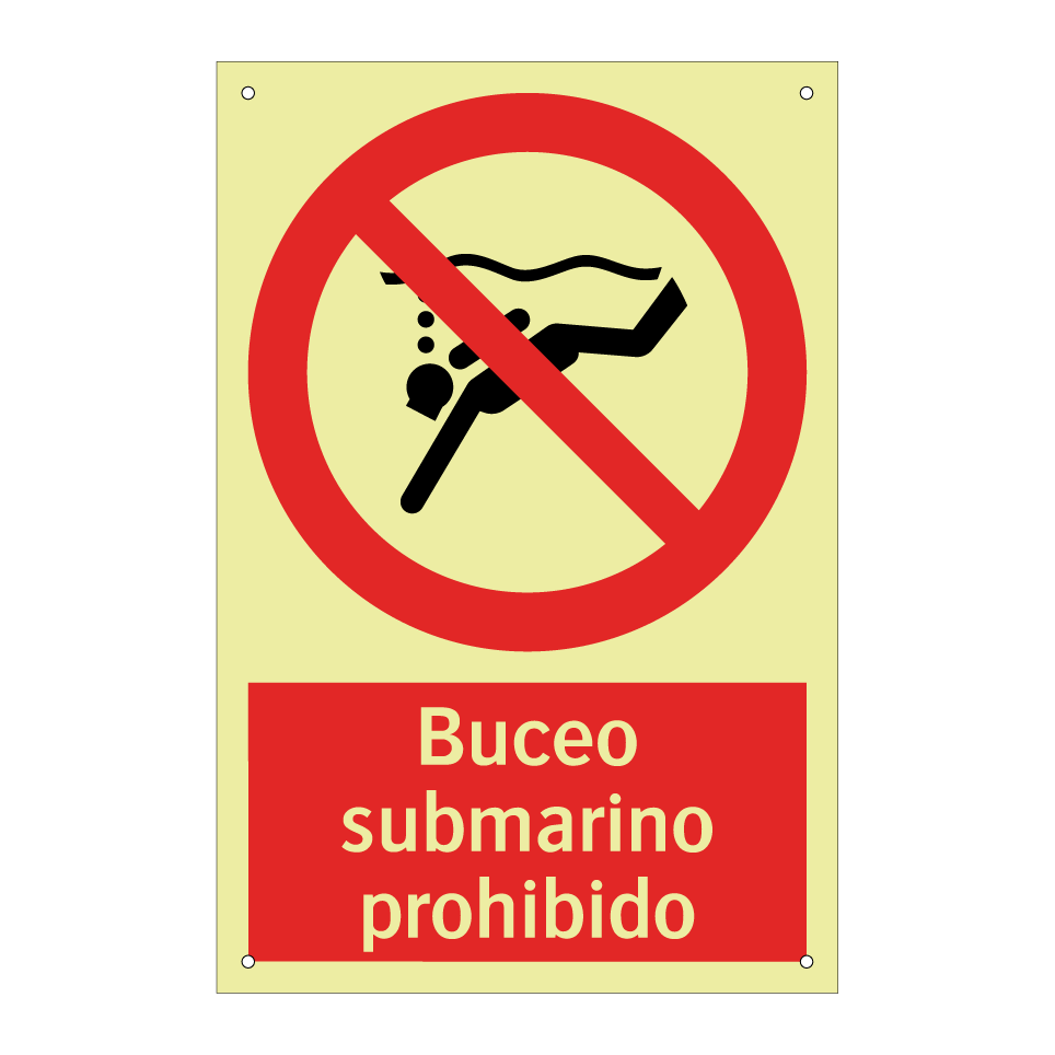 Buceo submarino prohibido