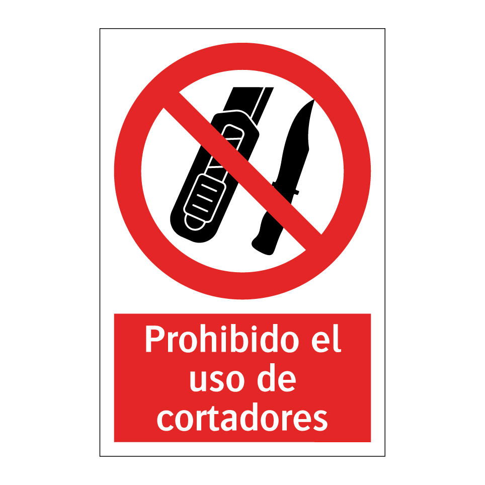 Prohibido el uso de cortadores