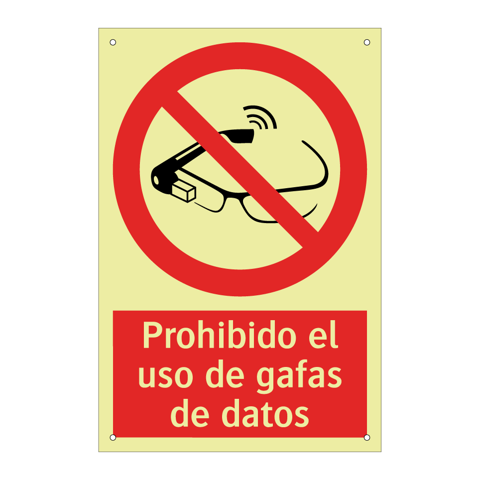 Prohibido el uso de gafas de datos