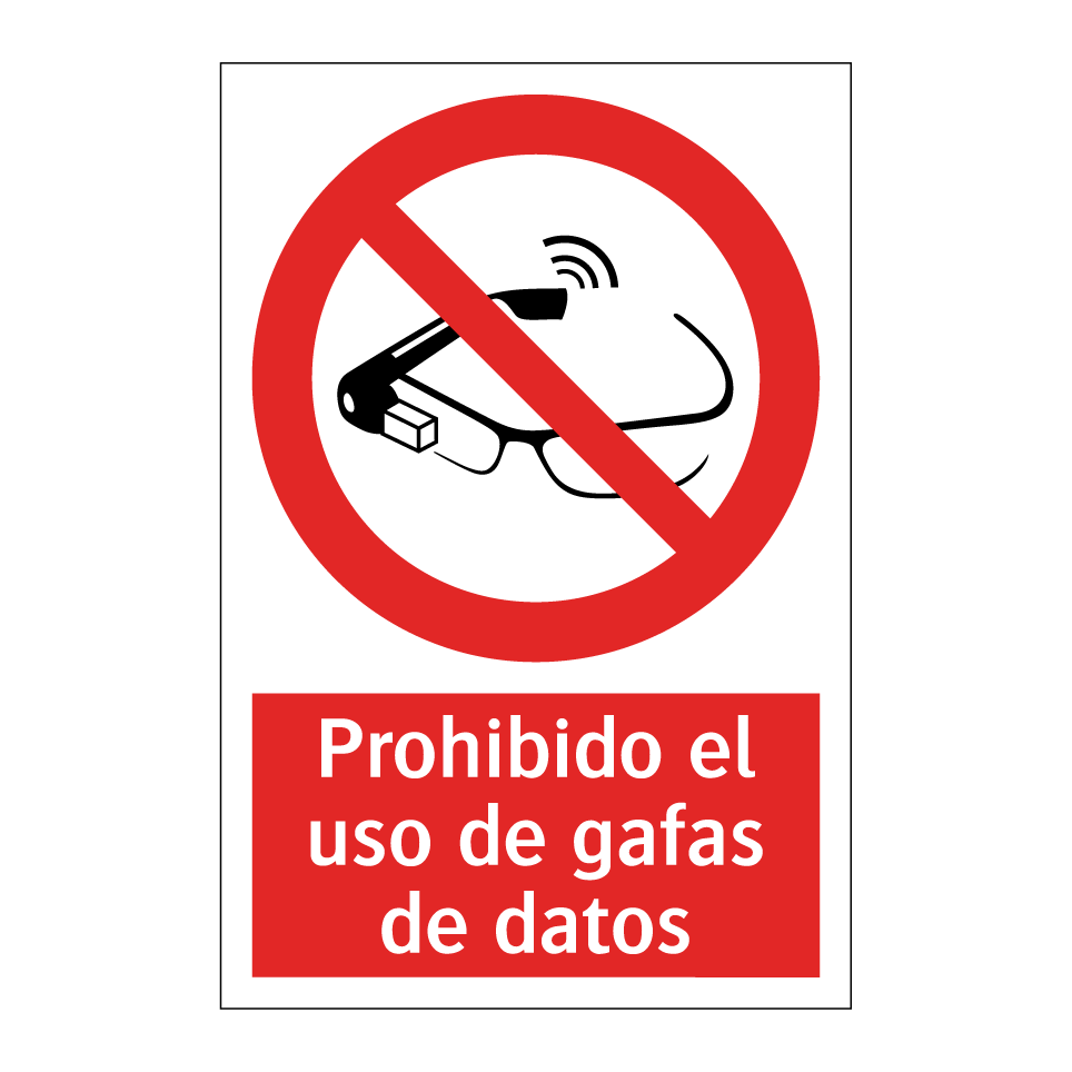 Prohibido el uso de gafas de datos