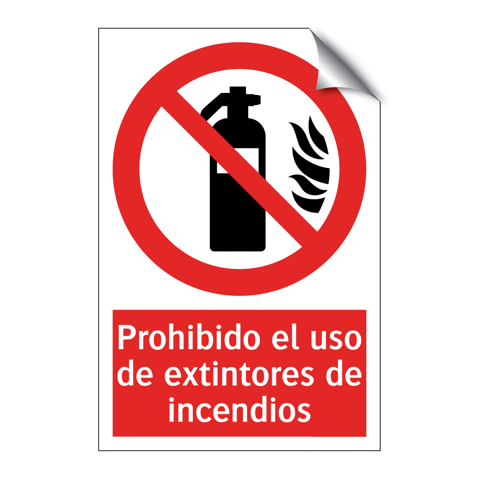 Prohibido el uso de extintores de incendios
