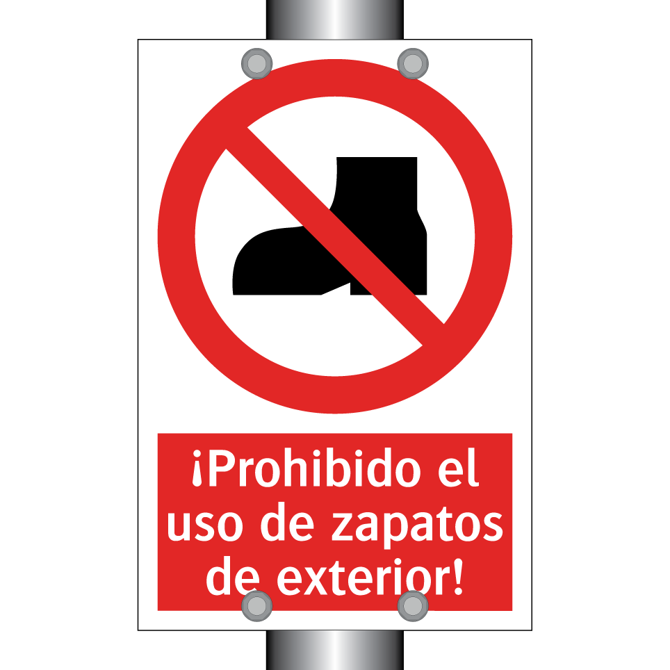 ¡Prohibido el uso de zapatos de exterior!