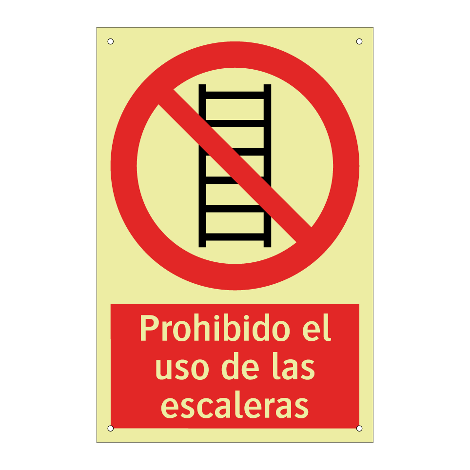 Prohibido el uso de las escaleras
