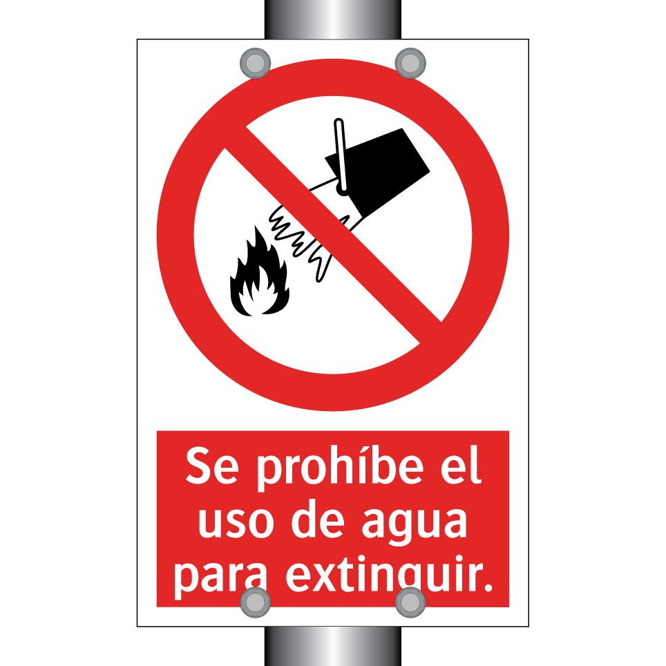 Se prohíbe el uso de agua para extinguir.