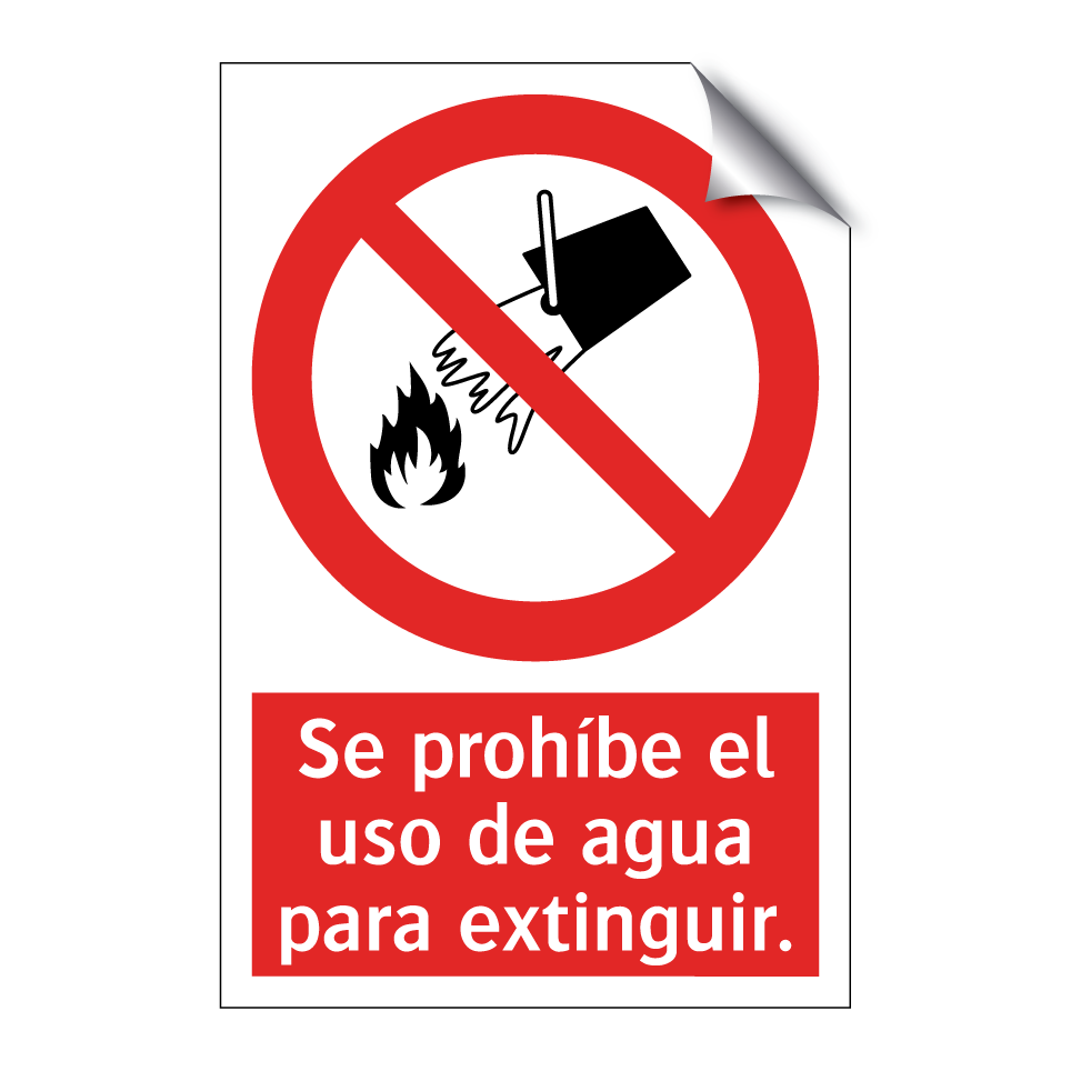 Se prohíbe el uso de agua para extinguir.