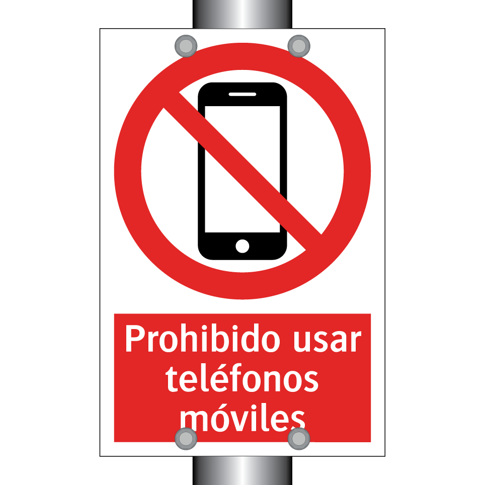 Prohibido usar teléfonos móviles