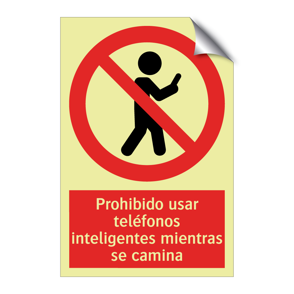 Prohibido usar teléfonos inteligentes mientras se camina