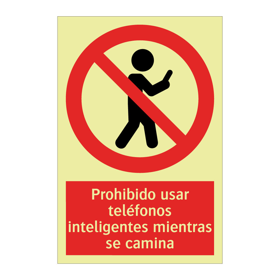 Prohibido usar teléfonos inteligentes mientras se camina