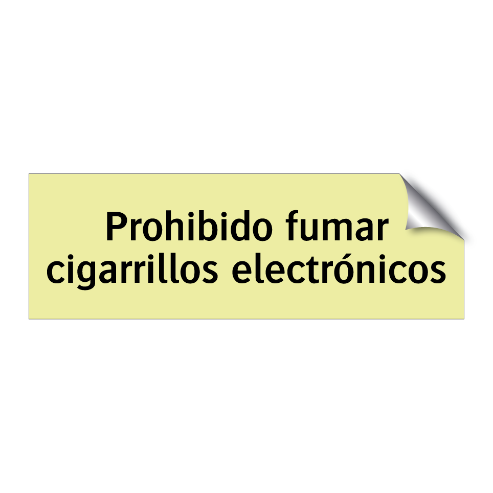 Prohibido fumar cigarrillos electrónicos