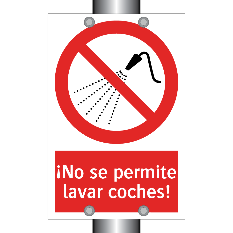 ¡No se permite lavar coches!