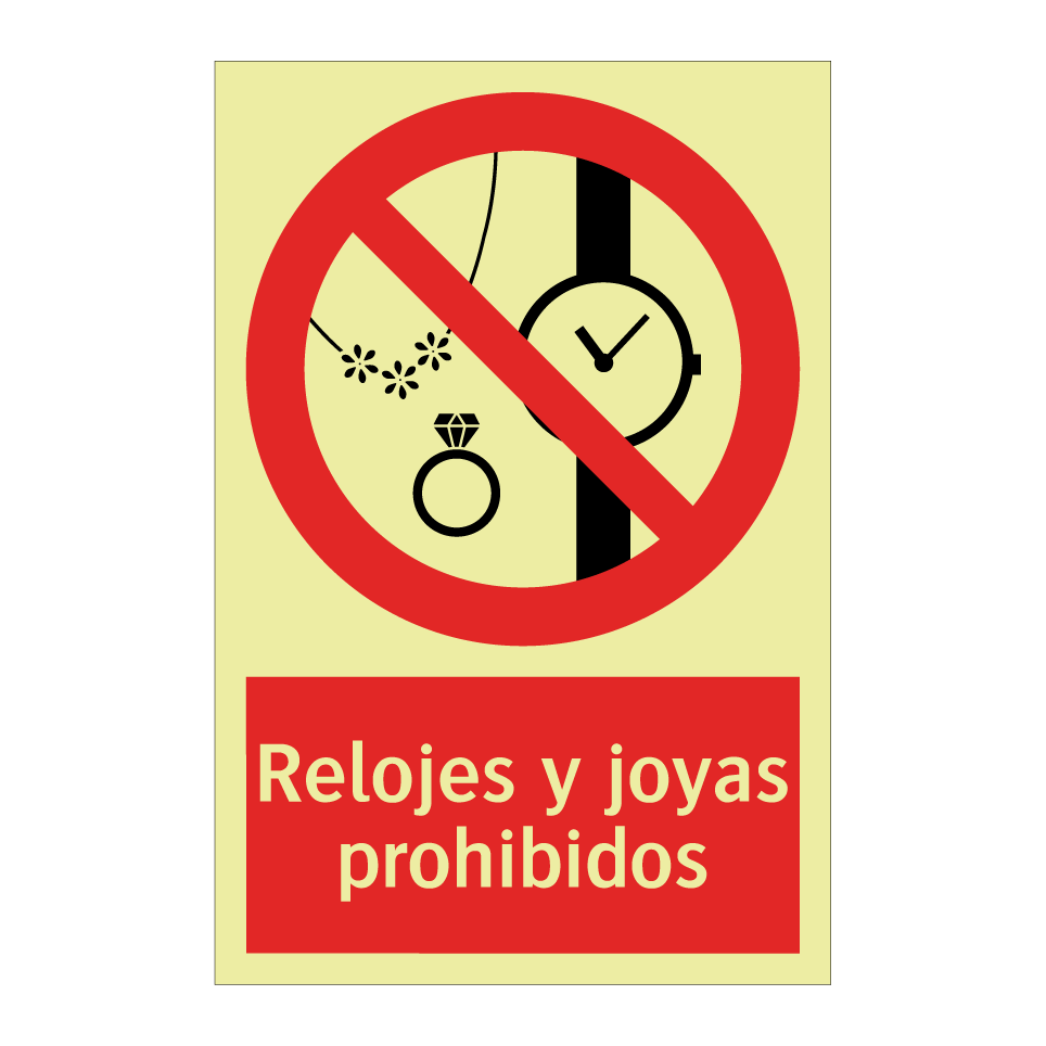 Relojes y joyas prohibidos