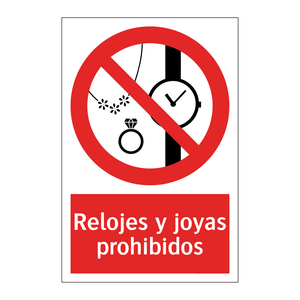 Relojes y joyas prohibidos