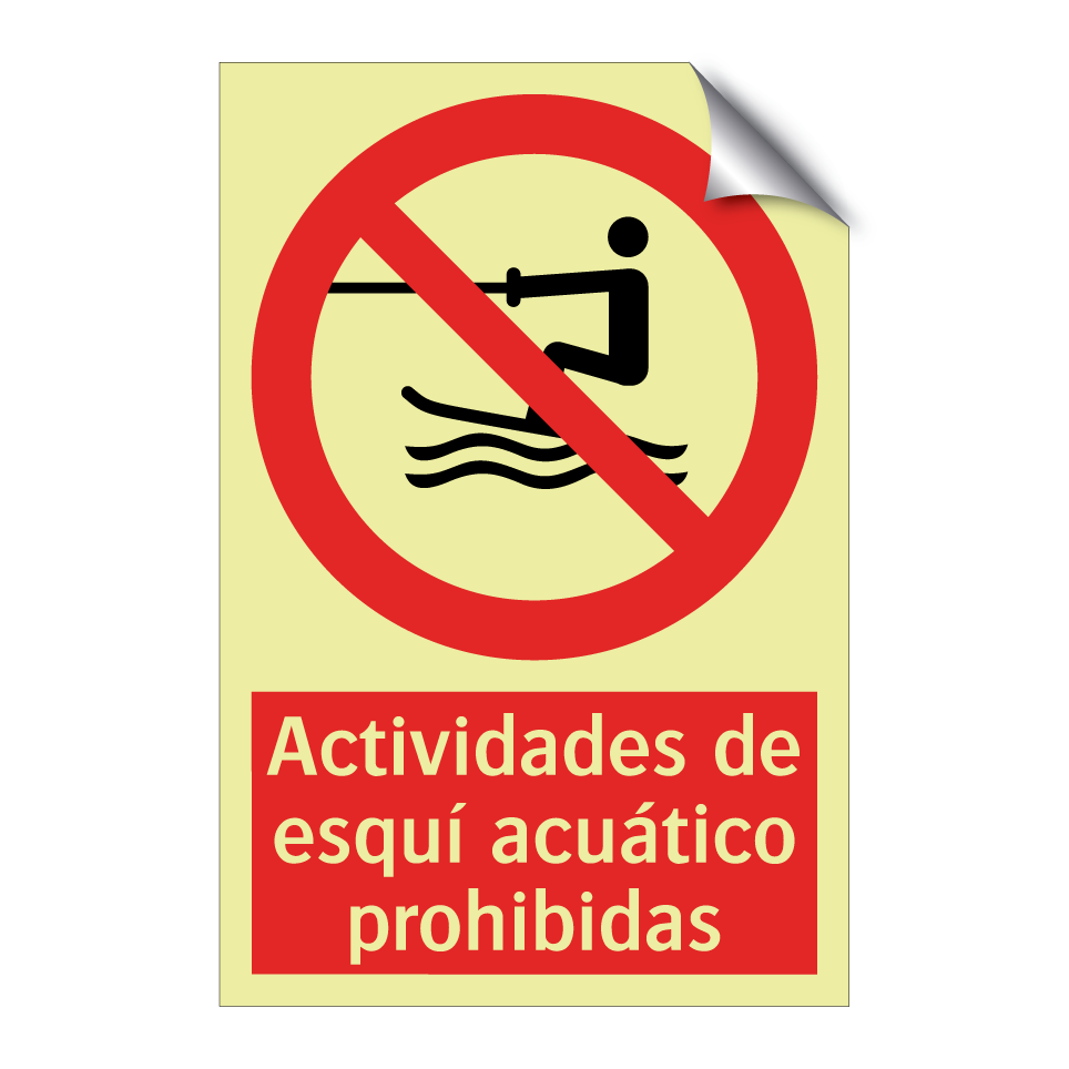Actividades de esquí acuático prohibidas