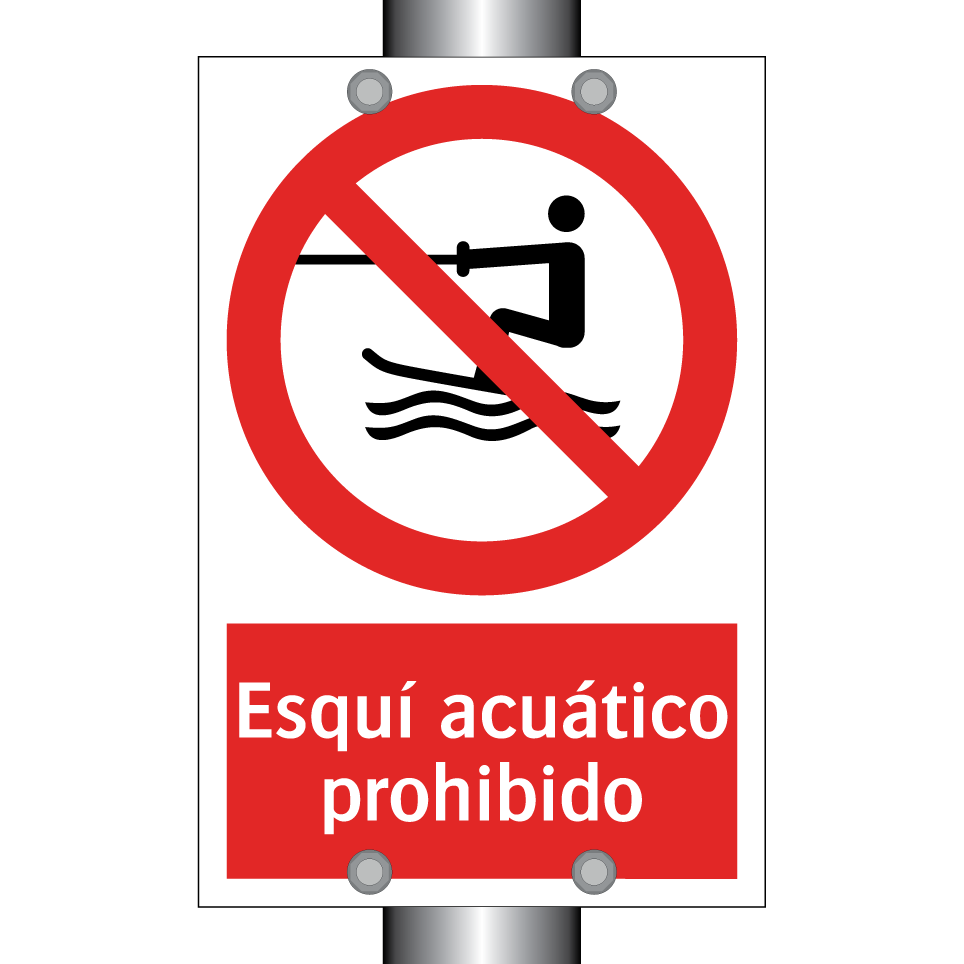 Esquí acuático prohibido